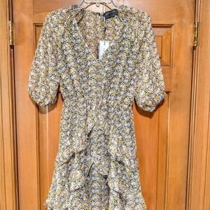 MINKPINK Floral Ruffle Dress